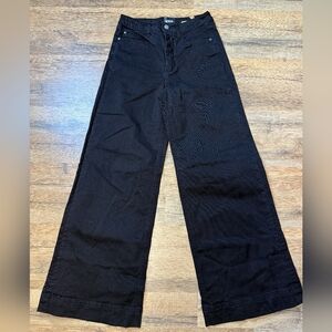 Maeve Anthropologie Pants Women's Black High Waisted Wide Leg Pants Size 26